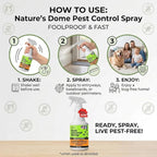 Nature’s Dome Pest Control Spray 16 Oz | 100% Natural Ant Killer & Bug Spray for Indoor & Outdoor Use | Eco-Friendly Bug Spray for Flea, Ticks, Ant & Mosquitos | Safe for Pets and Kids
