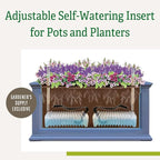Gardeners Supply Company Adjustable Self-Watering Insert for Pots and Planters | Water Reservoir for Rectangular, Square, and Round Containers for Indoor & Outdoor Greenhouse Potted Plants