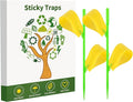 Fruit Fly Traps, 100 Pack Yellow Stick Traps, Fungus Gnat Traps, Plant Fly Stickers for Indoor and Outdoor Use Protect The Plant