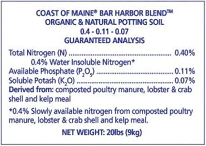 Coast of Maine Bar Harbor Blend, 8qt (Pack of 2) Organic and Natural Potting Soil for Houseplants, Flowers, Vegetables, Herbs and Containers