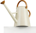 Metal Watering Can with Removable Spout, 1.5 Gallon Large Watering Cans for Plants, Galvanized Steel Gardening Water Can for Indoor & Outdoor Use, Watering Pot with Ergonomic Movable Handle(White)