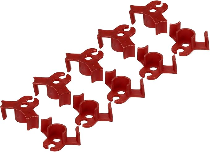 PATIKIL 90 Degree Plant Bender, 30 Pcs Plastic Plant Stem Training Clips for Low Stress Training, Red
