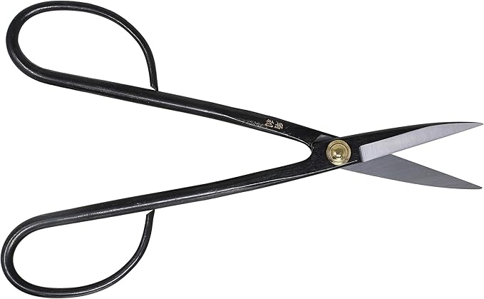 KAKURI Bonsai Twig Shears Made in Japan 8", Japanese Carbon Steel Blade, Precision Bonsai Scissors for Fine Pruning and Trimming