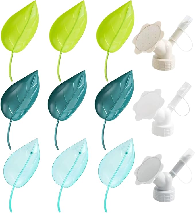 Waterer 9PCS Plant Drainage Watering Leaf Diversion Funnel 3PCS Multifunctional Watering Nozzle Head
