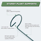 Joyhalo 20 Pack Plant Stakes, 16 Inch Plant Support Stakes, Flower Stakes with 24 Twist Ties, Garden Sticks for Plants Hibiscus, Sunflower, Red Hot Poker, Hydrangea, Tomato, Sapling Etc