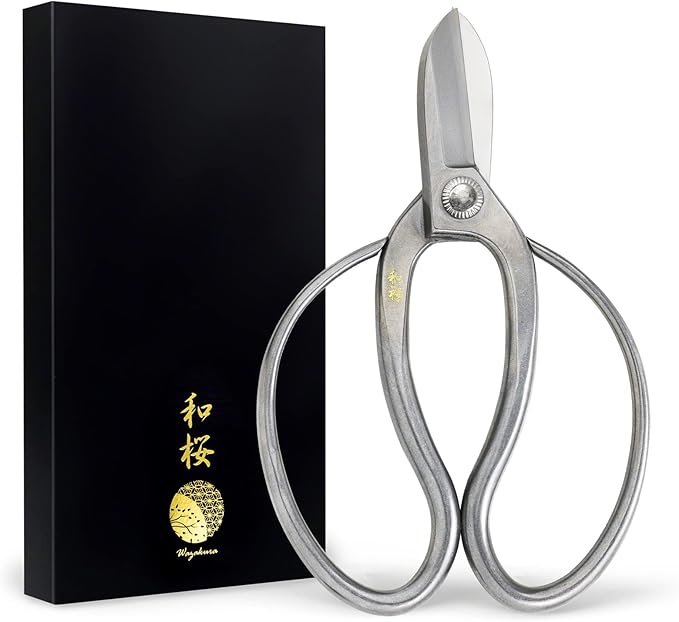 Wazakura Made in Japan Yasugi Stainless Steel Koryu Scissors 6.5" (165 mm) Professional Ikebana Floral Tool, Kado Hasami Flower Arrange Shears (Yasugi Stainless Steel Traditional Koryu)
