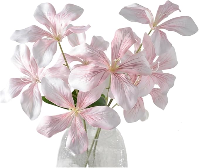 Flame Orchid Artificial Bouquet,Living Room Decorative Flowers,Suitable for Home Party Decorations，Flame Orchid Decorations(Beige Pink)