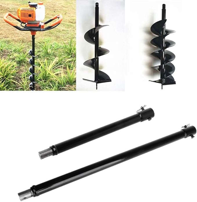 CHBC 30/50cm Extension Auger Bit Extended Length Drill Bits for Hole Digger Earth Augers Plant Garden Tool (30cm)