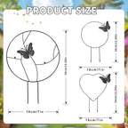 3Pack Trellis for Climbing Plants Indoor, Rust-Proof Trellis for Indoor Potted Plants Round Circle Trellis with Butterfly Houseplant Metal Wire Trellis for Vine Ivy Flower Plant Support