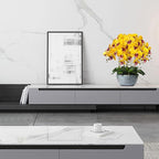 FagusHome 32 Inch Artificial Phalaenopsis Flowers 6 Pcs Artificial Orchid Flowers Stem Plants for Home Décor (Yellow Piebald)