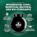 DYNOMYCO Spark Mycorrhizal Fungi, 6oz Wettable Powder – 3-In-1 Root Enhancer Turbocharges Nutrient Uptake & Yield – Treats 25 Plants, Indoor/Outdoor Bio-Stimulant – Dissolves Fast in Seed Starter Soil