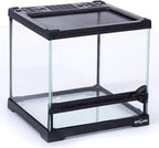 REPTIZOO Mini Reptile Glass Terrarium Tank 8"x8"x8", Front Opening Door Full View Visually Appealing Mini Reptile or Amphibians Glass Habitat