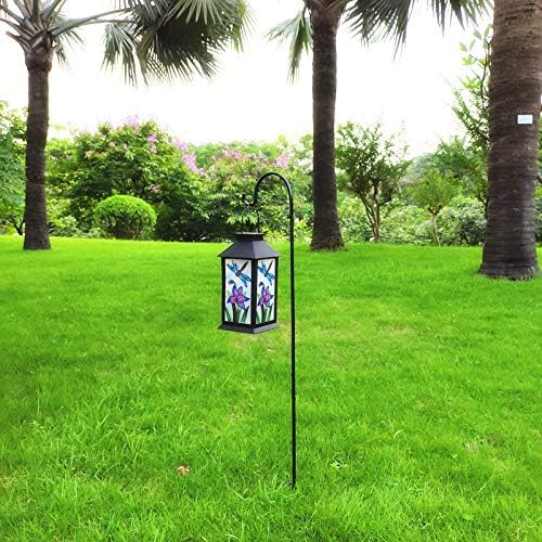EXCMARK 2 Pack Shepherd Hook 48 inch 1/2 inch Thick Use at Weddings, Hanging Solar Lights, Lanterns, Bird Feeders, Metal Hanger Hook. (Black, 48 inch) U.S. Patent.