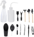 YARNOW 14pcs Succulent Planting Tool Set with Mini Shovel and Spray Bottle, Black Gardening Accessories for Indoor and Outdoor Plant Care, Bonsai and Succulent Gardening Supplies