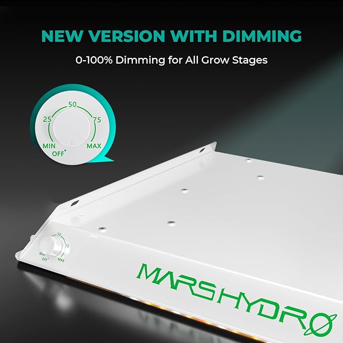 MARS HYDRO 2x2 Grow Tent Kit Complete System with 10 Speed Fan,100W Upgraded TS600 LED Dimmable Grow Light,24"x24"x55" 1680D High Reflective Mylar Grow Tent,4 inch Smart WiFi Control Ventilation Kit