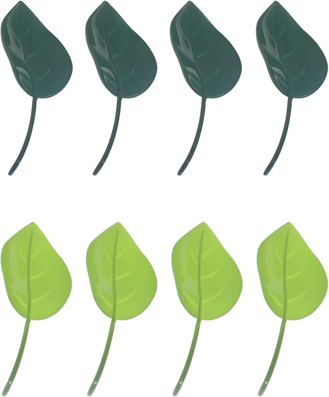 8 PCS Watering Leaves Plastic Plant Pot Watering Funnel Leaf Shape Drip Irrigation Device for Watering Indoor and Outdoor Plants (Dark Blue, Green)