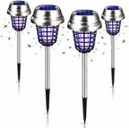 2026 4Pack Mosquito Repellent Outdoor Patio Solar Bug Zapper Outdoor Mosquito Zapper for Moths,Gnats,Flies,Small Flying Insect,Electric Fly Zapper for Backyard,Garden,Gnat Killer for Vegetable Beds
