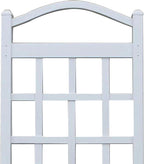 Dura-Trel Cambridge Vinyl Trellis, Outdoor Plant Support Frame, 28" x 75", White - Decorative Grid-Style Lattice for Climbing Vines & Flowers, Use Against Walls, Fences or Freestanding