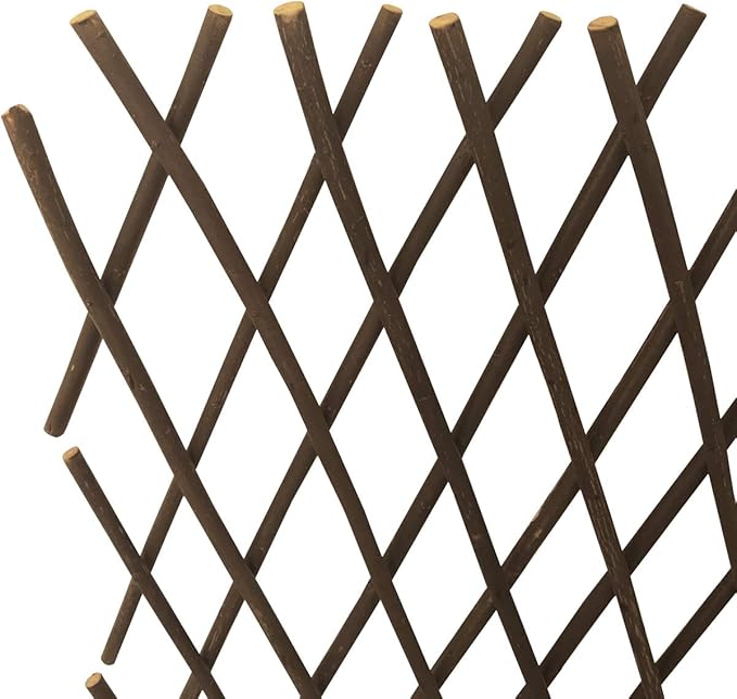 Expandable Willow Trellis for Climbing Plants Outdoors,Nature Garden Fence Lattice Panels for Outside Plant Support for Vine, Ivy, Rose, Cucumbers, Clematis 36x92 Inch(1PC)