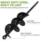 Auger Drill Bit for Planting 2 x 14.5 Inch, Garden Drill Bit for 3/8" Hex Drive, Earth Post Hole Digger Bulb Planter Plant Flower Planting Auger for Drill Rapid Bedding Digging
