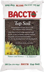 Michigan Peat 50 Pound Baccto Top Soil for Lawns, Gardens, and Raised Planting Beds with Reed Sedge, Peat, and Sand, (4 Pack)