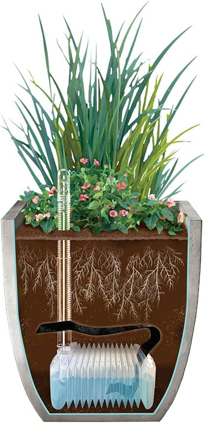 Gardeners Supply Company Adjustable Self-Watering Insert for Pots and Planters | Water Reservoir for Rectangular, Square, and Round Containers for Indoor & Outdoor Greenhouse Potted Plants