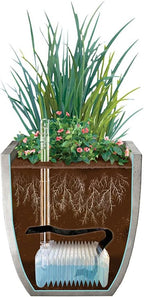 Gardeners Supply Company Adjustable Self-Watering Insert for Pots and Planters | Water Reservoir for Rectangular, Square, and Round Containers for Indoor & Outdoor Greenhouse Potted Plants
