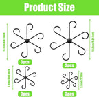 JJUNW 12 Pack Climbing Houseplant Stem Supports, Reusable Plastic Plant Stem Holders Hook Growth Accessories for Indoor Outdoor Plants (Black)