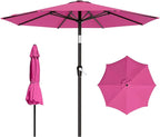 AreShark 9 FT Patio Umbrella for Outdoor, Outdoor Table Umbrella with Push Button Tilt and Crank, Outdoor Patio Umbrellas with 8 Sturdy Ribs for Market, Garden, Pool (Rose Pink)