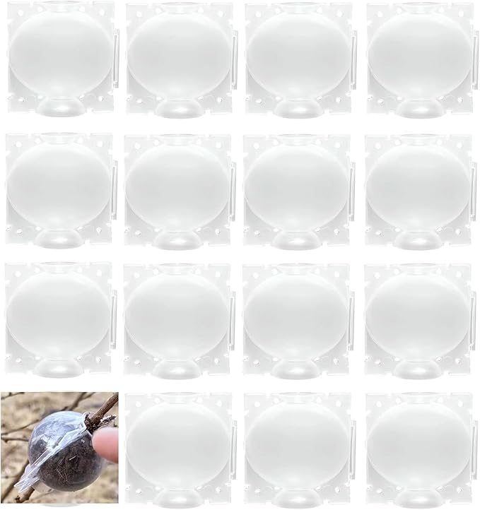Markeny Reusable Plant Rooting Ball, Plant Propagation Root Ball Effective Invisible Propagation(15PCS), White