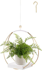 hismocal Hanging Planters for Indoor Plants, Plant Hanger with Sturdy Wood Base,Modern Boho Macrame Plant Hanger,Wall Ceiling Window Stands(Plants/Pots Not Included)