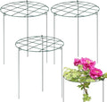 Sekcen 3 Pack 16 x 24 Inch Peony Support Cage Grow Through Plant Supports for Outdoor Plants Peony Ring Hoop Grow Through Grid Stakes