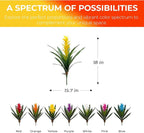 2Pcs Artificial Bromeliad Plants, 18" Fake Hawaiian Ginger Flower,Large Real Touch Faux Tropical Flowers, Lifelike Exotic House Plants for Home Office Indoor Decoration (Yellow)