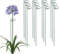 Thealyn 24 Inch 20 Packs Plant Support Stakes, Garden Single stemmed Plant Support Hoops Plant Prop for Flowers Orchid Tomatoes Peony Lily Rose Gladiolus (24 inch)