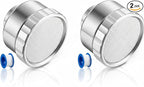 Dreyoo 2 Pack Water Nozzle with 3000 Tiny Holes, 3/4'' Aluminium Alloy Garden Hose Shower Head with PTFE Thread Seal Tape for Outdoor Watering Flowers, Plants, Greenhouse, Nurseryman (2.24'',Silver)