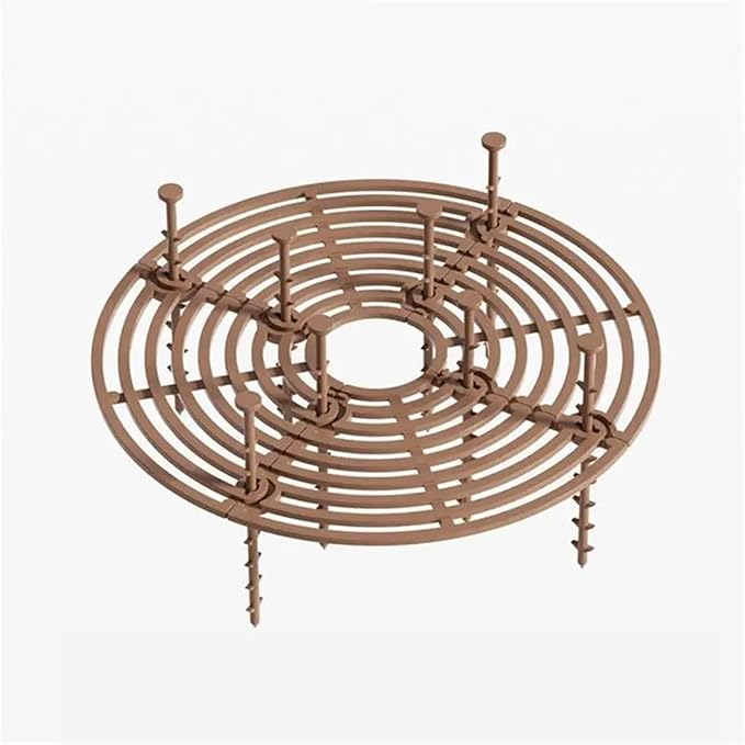 Plant Pot Grids 3pcs Flower Pot Cover Grid Garden Soil Guard Plant Protector Home Indoor Repel Cat Dog Protection(Coffee,19cm)