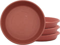 The HC Companies 8 Inch Classic Round Plant Saucer, Lightweight UV-Resistant Plastic Outdoor & Indoor Flower Pot Tray, 4-Pack Plant Pot Trays for Garden & Home Decor, Clay