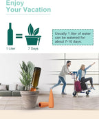 vensovo Terracotta Self Watering Spikes - 10 Pcs Potted Plant Watering Devices Vacation Self-Watering Stakes for Outdoor, Indoor Plants, Wine Bottle