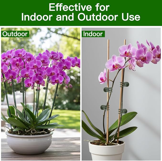 Plant Clips Orchid Clips 200 PCS Plant Clips for Climbing Green Plants Orchid Clips for Plants Support Garden Clips Plant Support Clips Vine Clips Plant Clips for Outdoor Plant Support Stem Vine Stalk