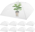 Tanlade 8 Pcs Mesh Plant Cover Protection Tent from Animals Reusable Dome Protect Tent Collapsible Plant Umbrella Netting Food Cover Net for Plants Food Vegetable(17 Inch,White)