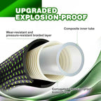 Garden Hose 50ft - Lightweight Water Hose, with 10-Pattern Nozzle, Triple-Layer Construction, All-Weather Hose,Flexible and Anti-Kink, Durable for Watering, Outdoor Use