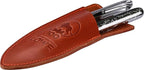 Original LÖWE 5, 100-Year Anniversary Edition - Professional Anvil Pruning Shears 5.100 Made of Metal with Stainless, Non-Stick Coated Steel Blade and Handcrafted Leather Holster