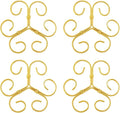 4Pcs Gold Plant Stem Support, Stable Support Stakes for Plants Stabilize, Outdoor & Indoor & Garden Plant Stakes for Healthy Growth (Flower Shaped Bracket B)