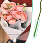 Vials for Flower Arrangements 2.8 Inch Floral Water Tubes Plastic Floral Vials with Caps (Green, 20 Pack)
