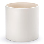 D'vine Dev 14 Inch Plastic Planter Pots for Plant Pot with Drainage Hole and Seamless Saucers, Oatmeal, 74-X-H-4