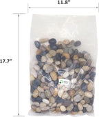 Rocks for Plants. Mixed Color Polished Decorative Pebbles. 0.5 to 1 Inch 18 lbs. for Garden, Landscaping, Indoor, Vase fillers, Crafting, Succulents, pots, Plants