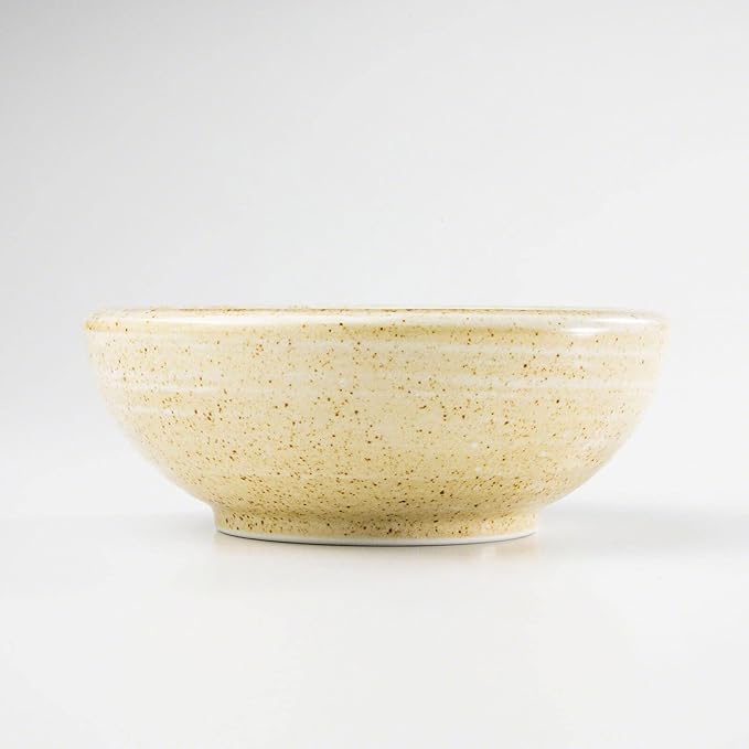 Wazakura Minoyaki Series Small Round Glazed Ikebana Flower Vase Made in Japan, Handpainted Floral Arrangement Pottery Supplies - Sand Beige