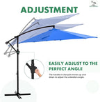 NEWBULIG 10FT Patio Umbrella, Offset Cantilever Outdoor Patio Table Umbrella, UV Protection, Fade Resistant Fabric, Easy Tilt Adjustment for Pool, Deck, Garden, Backyard
