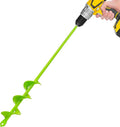 Auger Drill Bit for Planting 1.6"x16.5" Garden Spiral Drill Bit,Heavy-Duty Bulb Auger, Post Hole Digger for 3/8” Hex Driver Drill Solid Shaft