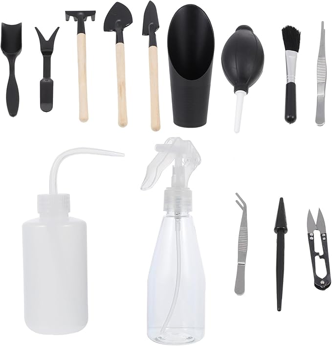 14pcs Succulent Transplanting Tools Set with Watering Sprayer and Soil Shovel, Bonsai Gardening Accessories for Indoor and Outdoor Plant Care